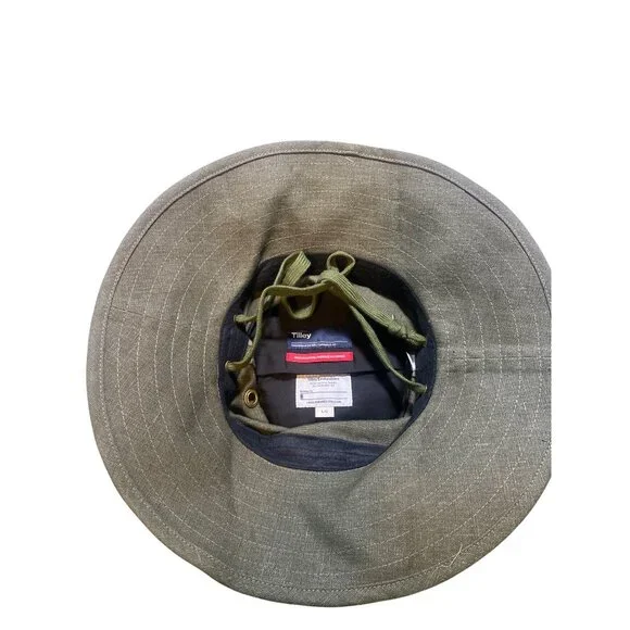 NWT Tilley Hemp Broad Brim Natural Hat Olive Large MSRP$115 New